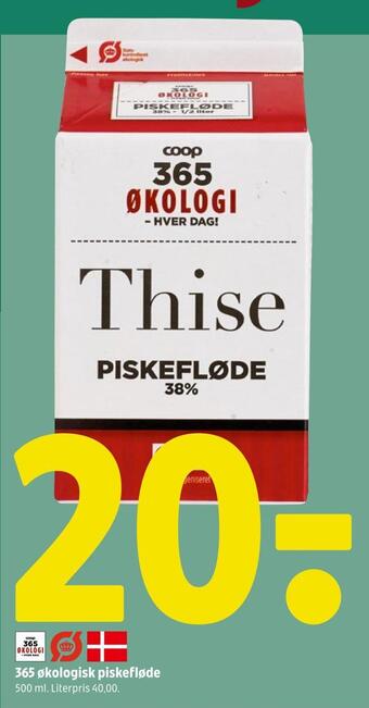 Coop 365 365 økologisk piskefløde tilbud