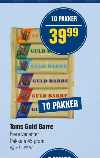 Otto Duborg Toms guld barre tilbud