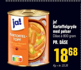 Otto Duborg Ja! kartoffelgryde med pølser tilbud