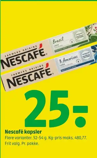 Coop 365 Nescafé kapsler tilbud
