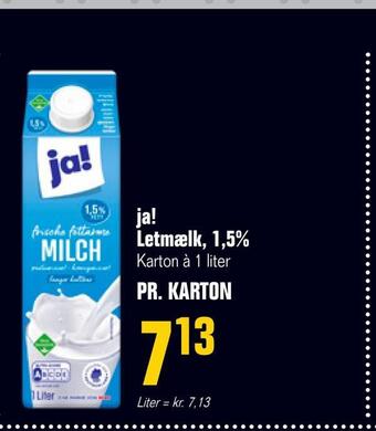 Otto Duborg Ja! letmælk, 1,5% tilbud
