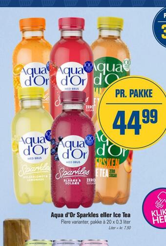 Otto Duborg Aqua d'or sparkles eller ice tea tilbud
