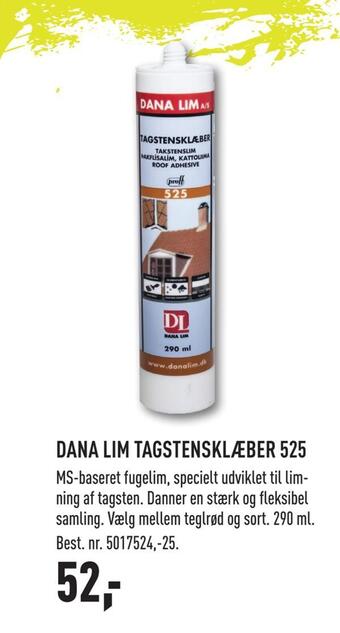 Johannes Fog Dana lim tagstensklæber 525 tilbud