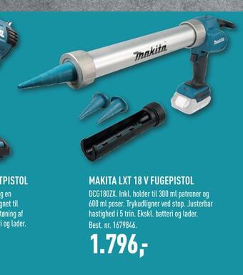 Johannes Fog Makita lxt 18 v fugepistol tilbud
