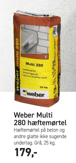 Johannes Fog Weber multi 280 hæftemørtel tilbud