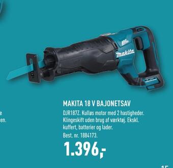 Johannes Fog Makita 18 v bajonetsav tilbud