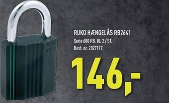 Johannes Fog RUKO HÆNGELÅS RB2641 tilbud