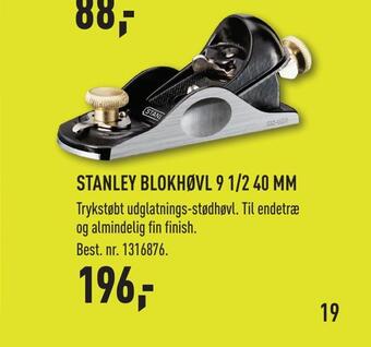 Johannes Fog Stanley blokhøvl 9 1/2 40 mm tilbud