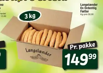 Fakta Tyskland Langelænder pølser tilbud