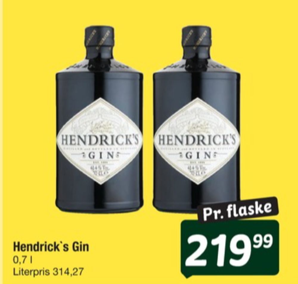 Hendricks gin tilbud hos Fakta Tyskland