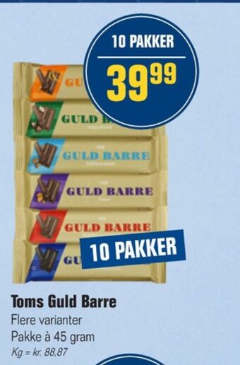 Otto Duborg Guldbarre chokoladebar orangeknas tilbud