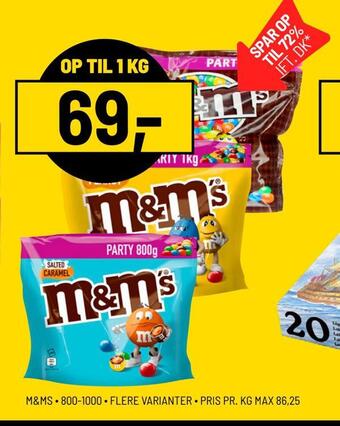 Priss M&ms tilbud