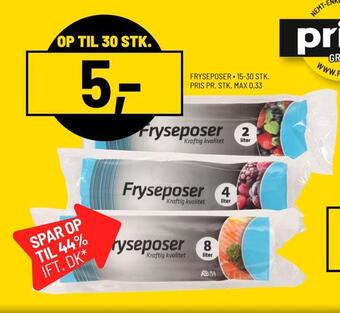 Priss Fryseposer tilbud