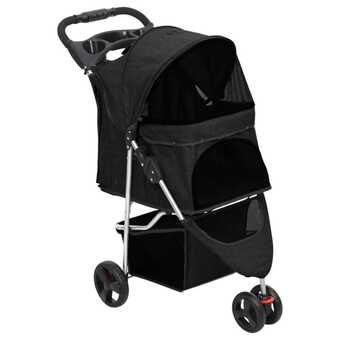 Foldbar hundeklapvogn 80x46x98 cm oxfordstof sort