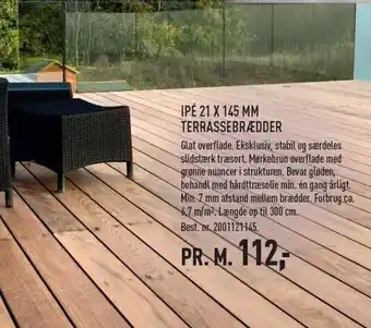Johannes Fog Ipe 21x145mm terrassebrædder ekskl. moms tilbud