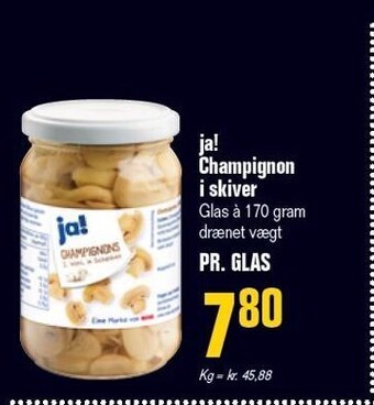Otto Duborg Ja! champignon i skiver 170 g tilbud