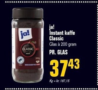 Otto Duborg Ja! instant kaffe classic 200 g tilbud