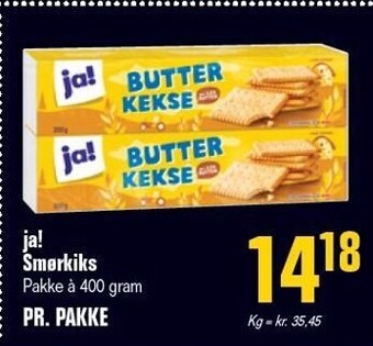 Otto Duborg Ja! smørkiks 400 g tilbud