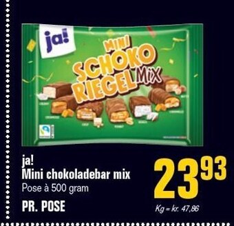 Otto Duborg Ja! mini chokoladebar mix 500 g tilbud