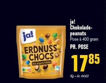 Otto Duborg Ja! chokoladepeanuts 400 g tilbud