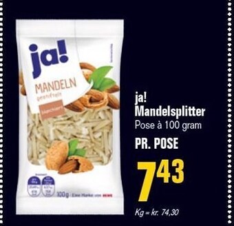 Otto Duborg Ja! mandelsplitter tilbud