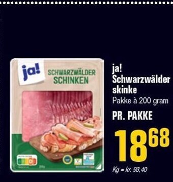 Otto Duborg Ja! schwarzwälder skinke 200 g tilbud