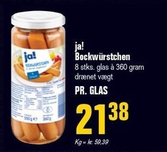 Otto Duborg Ja! bockwürstchen 360 g tilbud