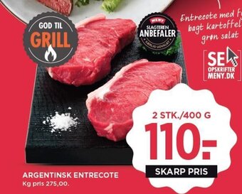 MENY ARGENTINSK ENTRECOTE tilbud