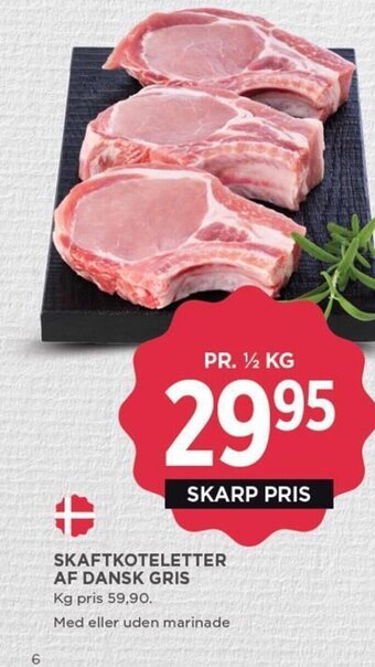 MENY SKAFTKOTELETTER AF DANSK GRIS tilbud