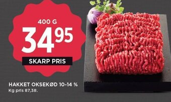 MENY HAKKET OKSEKØD 10-14 % tilbud