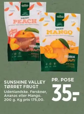 MENY SUNSHINE VALLEY TØRRET FRUGT tilbud