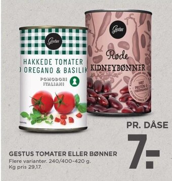 MENY GESTUS TOMATER ELLER BØNNER tilbud