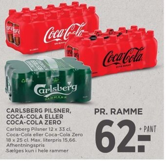 MENY CARLSBERG PILSNER, COCA-COLA ELLER COCA-COLA ZERO tilbud