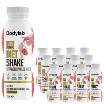 Motatos Bodylab | 12-pak bodylab diet shake jordbær | træning & vægt > måltidserstatning,proteinprodukter tilbud