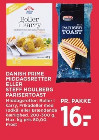 MENY DANISH PRIME MIDDAGSRETTER ELLER STEFF HOULBERG PARISER TOAST tilbud
