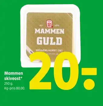 Coop 365 Mammen skiveost guld tilbud