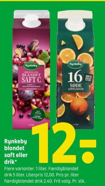 Blandet saft c konc. frugtsaft