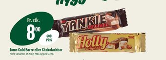 Min Købmand Toms Guld Barre eller Chokoladebar tilbud