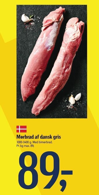 Føtex Mørbrad af dansk gris tilbud