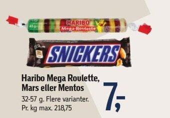 Haribo Mega Roulette, Mars eller Mentos