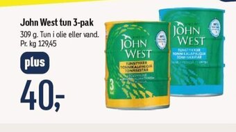 Føtex John West tun 3-pak tilbud