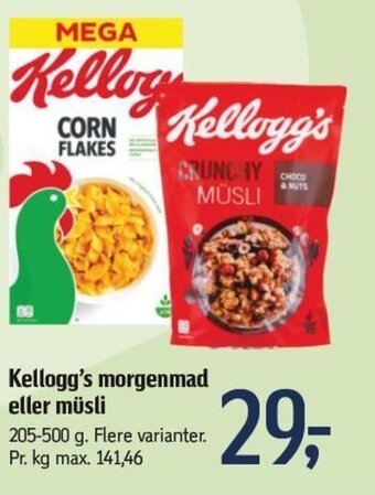 Føtex Kellogg's morgenmad eller müsli tilbud