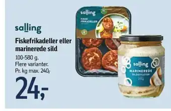 Føtex Fiskefrikadeller eller marinerede sild tilbud