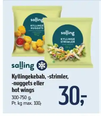 Føtex Kyllingekebab, -strimler, -nuggets eller hot wings tilbud