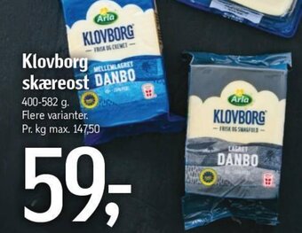 Føtex Klovborg skæreost tilbud