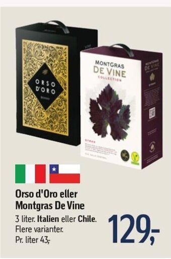 Føtex Orso d'Oro eller Montgras De Vine tilbud