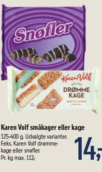 Føtex Karen Volf småkager eller kage tilbud