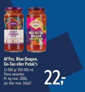 Føtex Al'Fez, Blue Dragon, Go-Tan eller Patak's tilbud