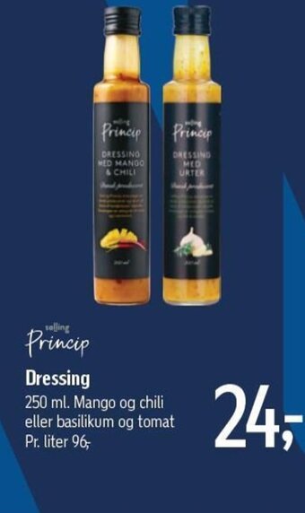 Føtex Dressing 250 ml. Mango og chili eller basilikum og tomat tilbud