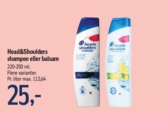 Føtex Head&Shoulders shampoo eller balsam tilbud